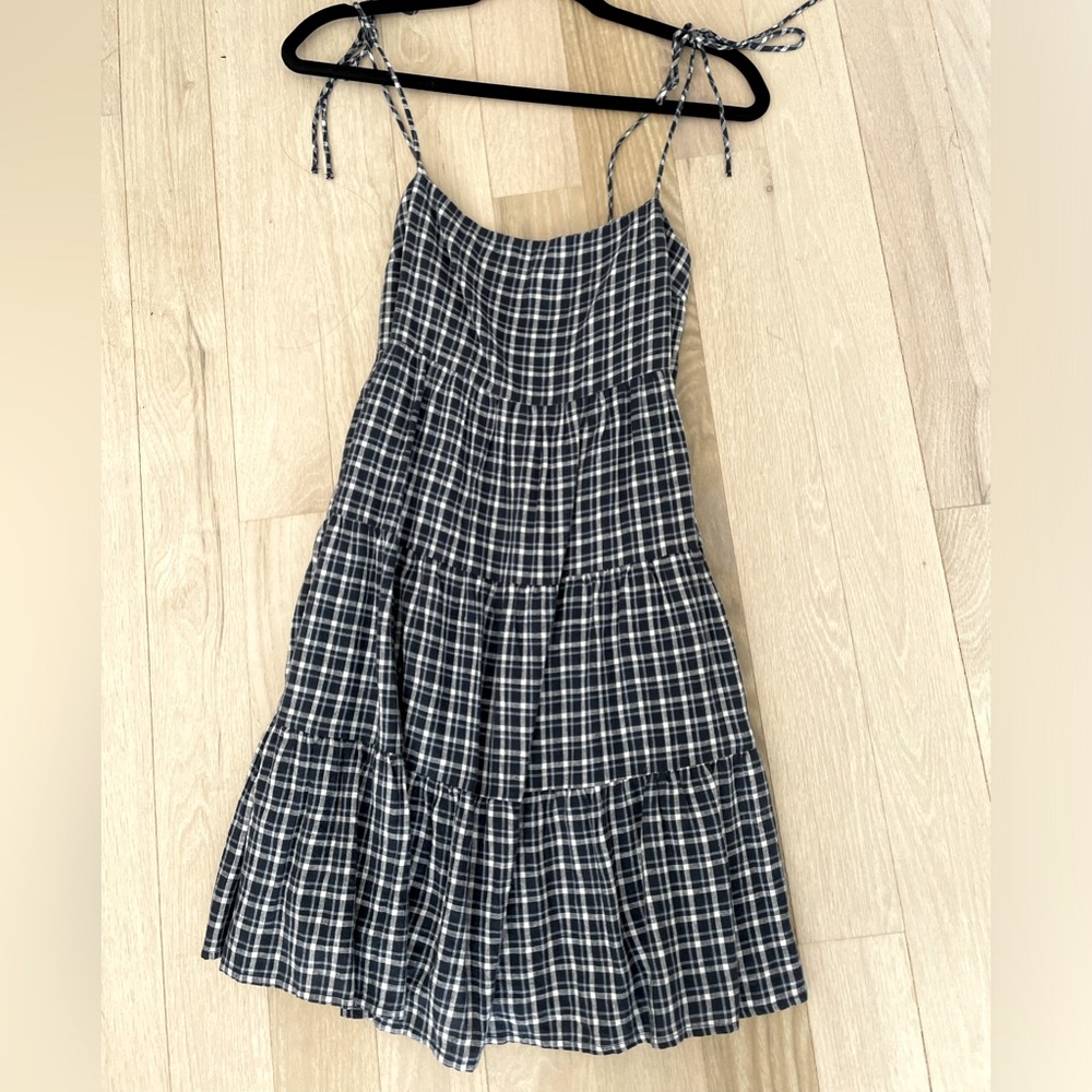 Abercrombie checkered dress; worn once with sneakers and dry cleaned.